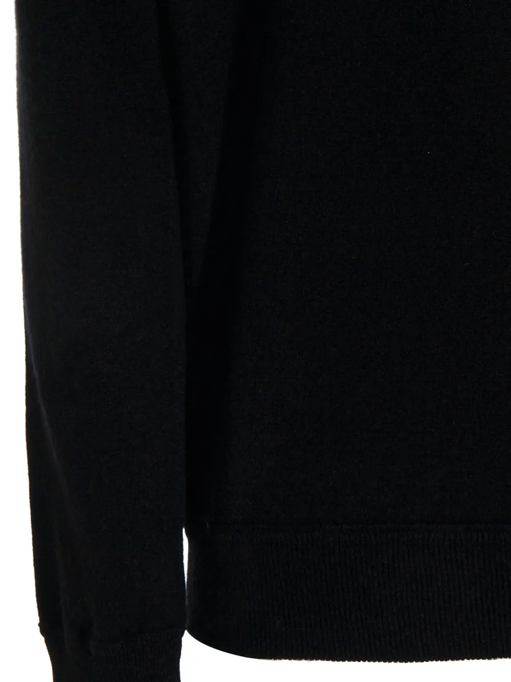 Malo Ribbed Crewneck Sweater With Long Sleeves In Black