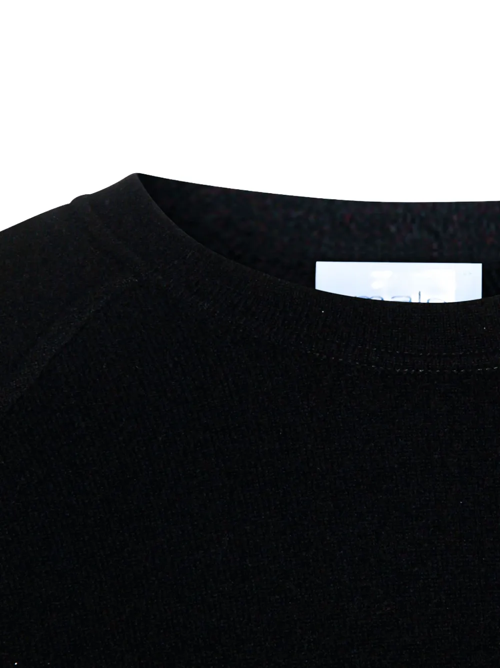 Malo Ribbed Crewneck Sweater With Long Sleeves In Black