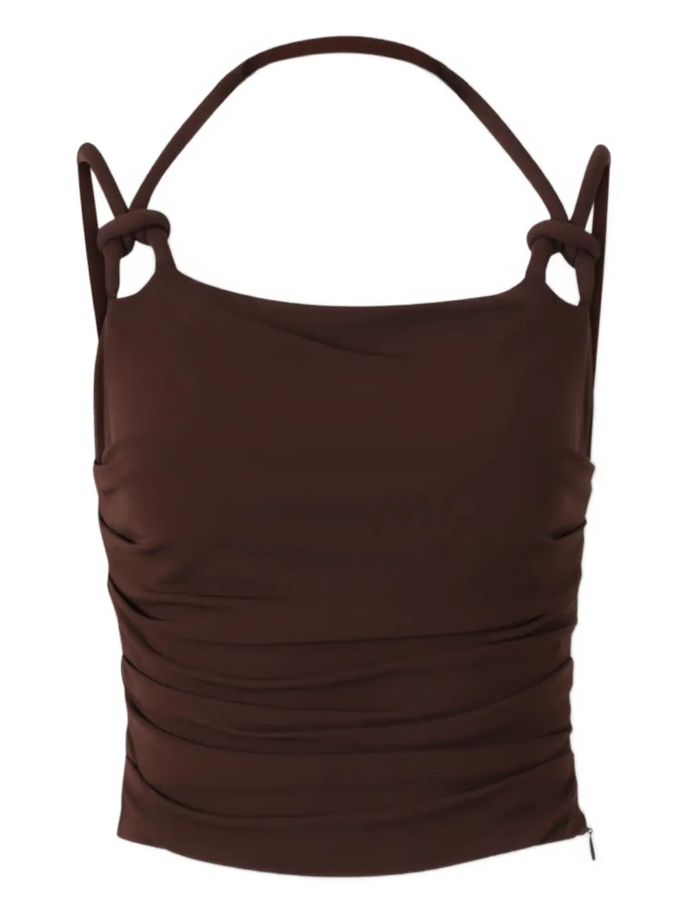 Cult Gaia knot-detail crop top | Brown | Image 1