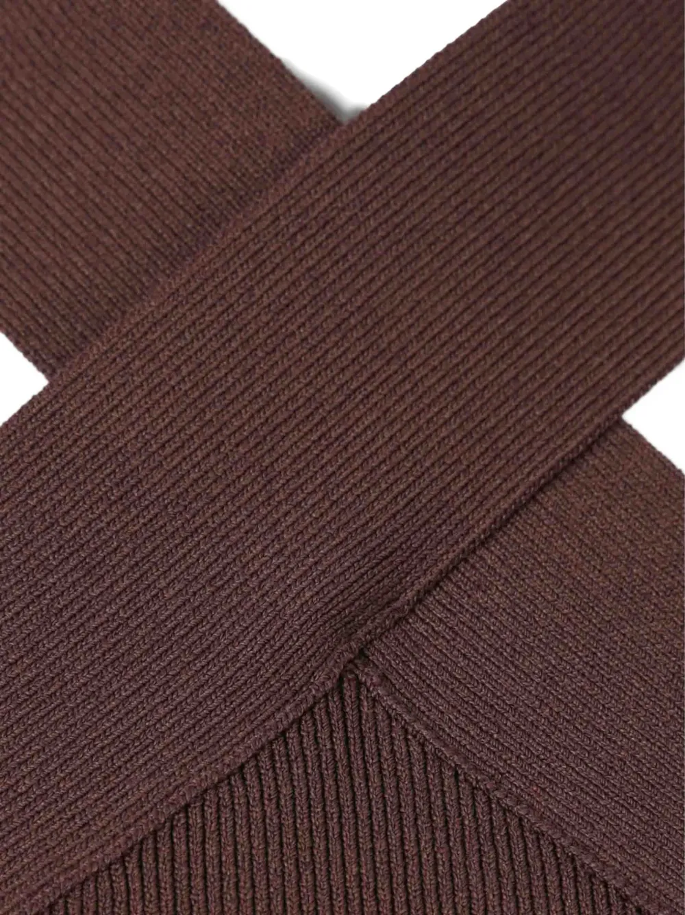 Cult Gaia Geribbelde top met gekruiste hals Bruin