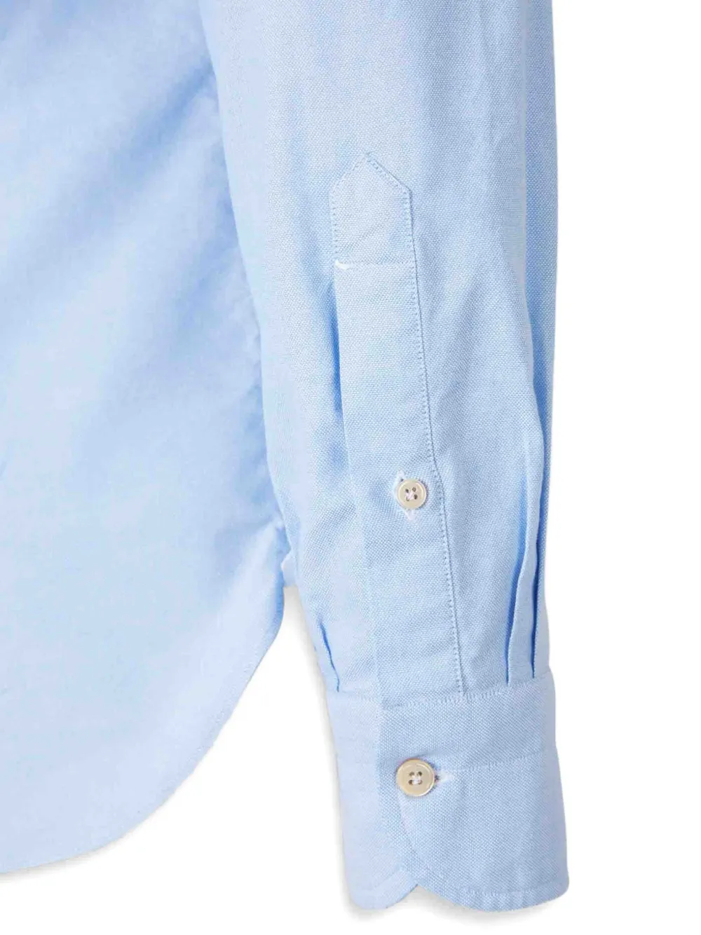 Luigi Borrelli Solid Cotton Shirt In Blue