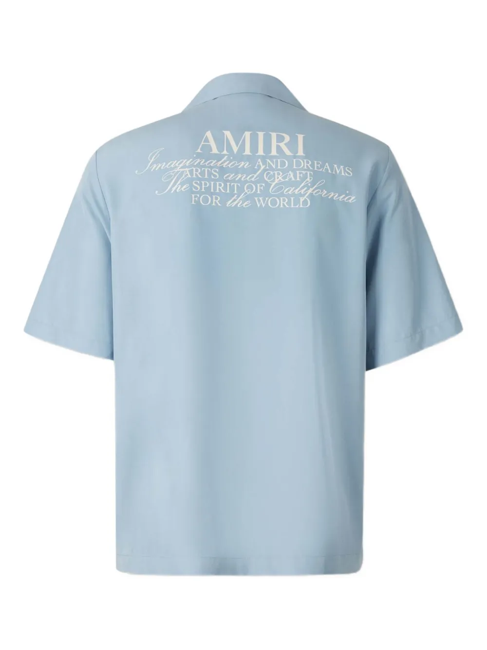 AMIRI logo-patch short-sleeve shirt - Blauw