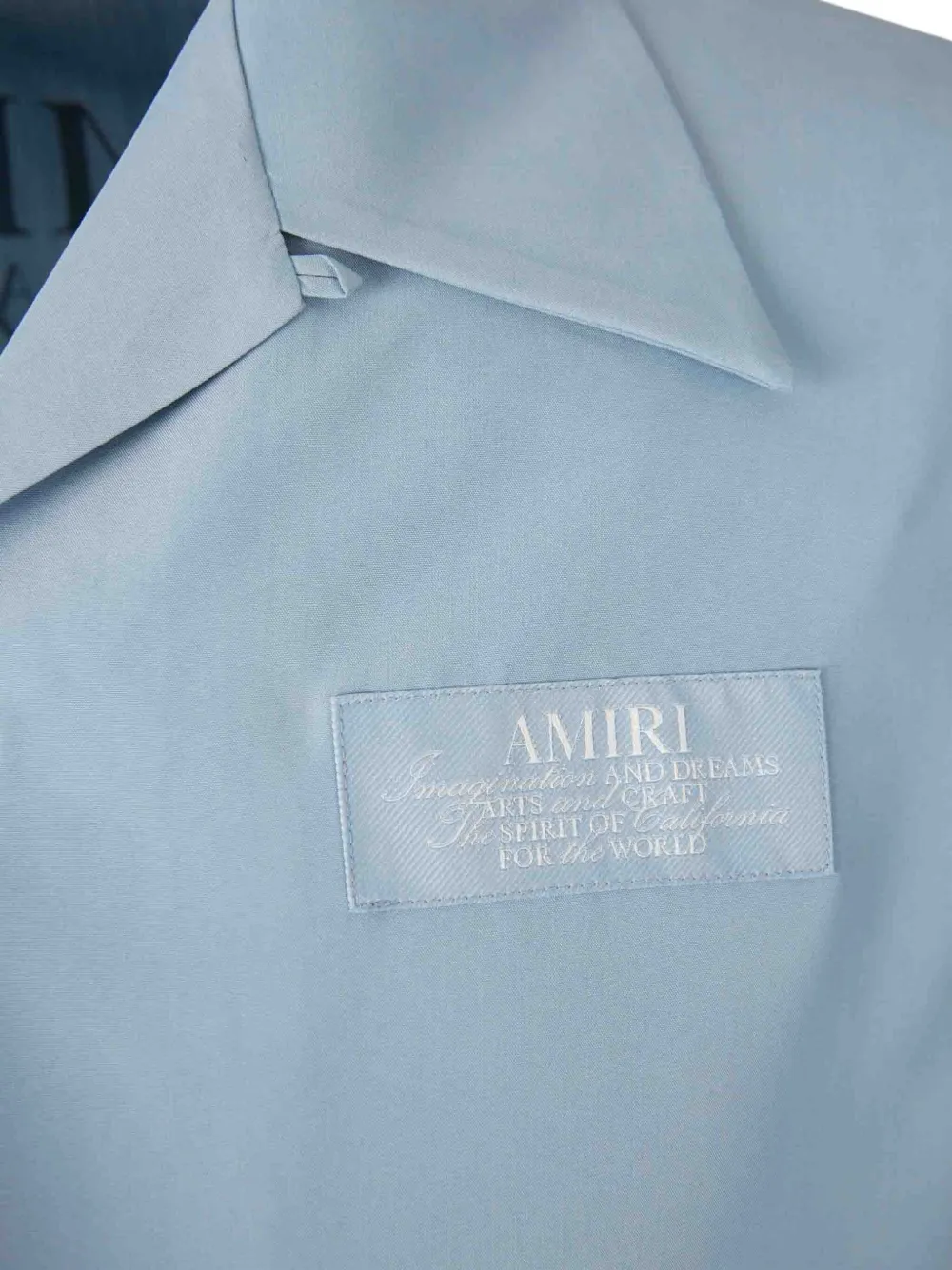 AMIRI Overhemd met logopatch en korte mouwen Blauw