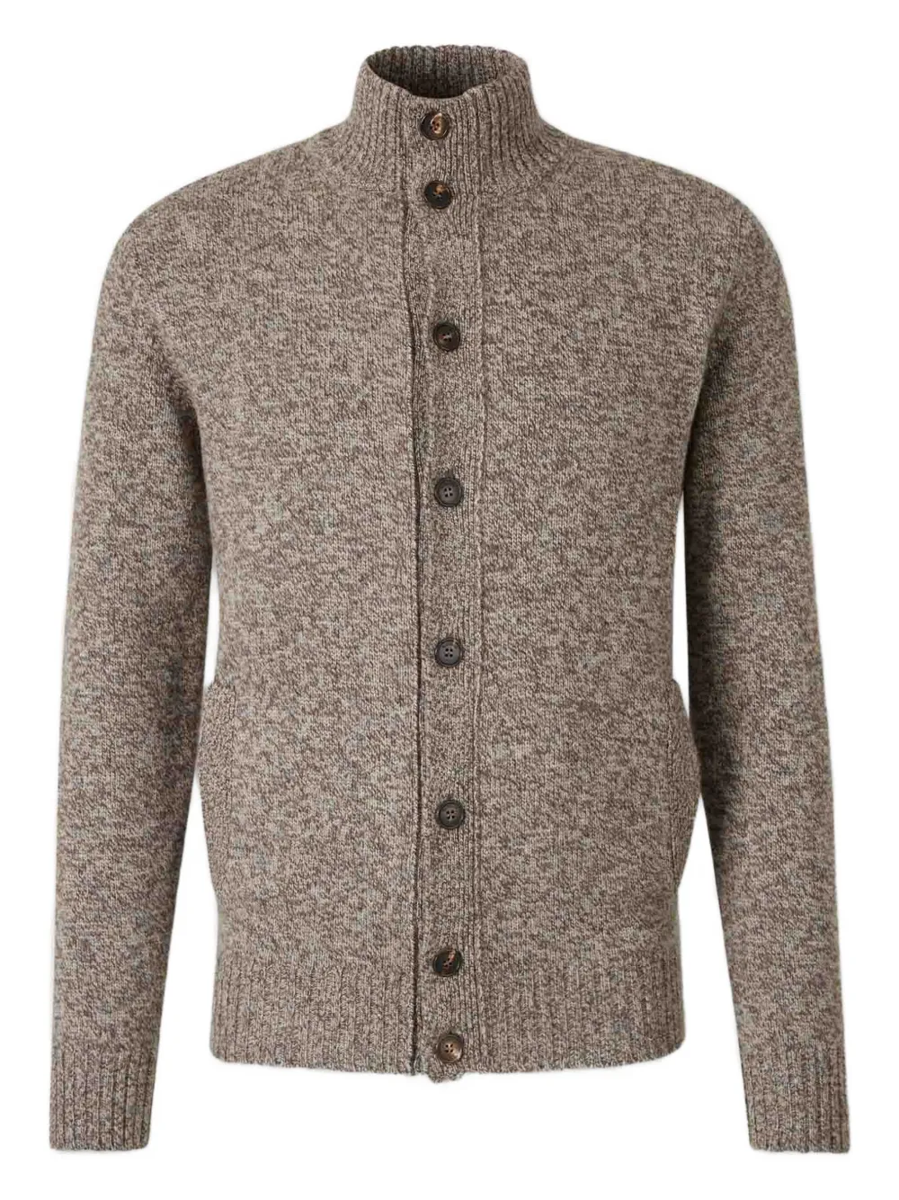 Zanone long-sleeve wool cardigan | Brown | Image 1