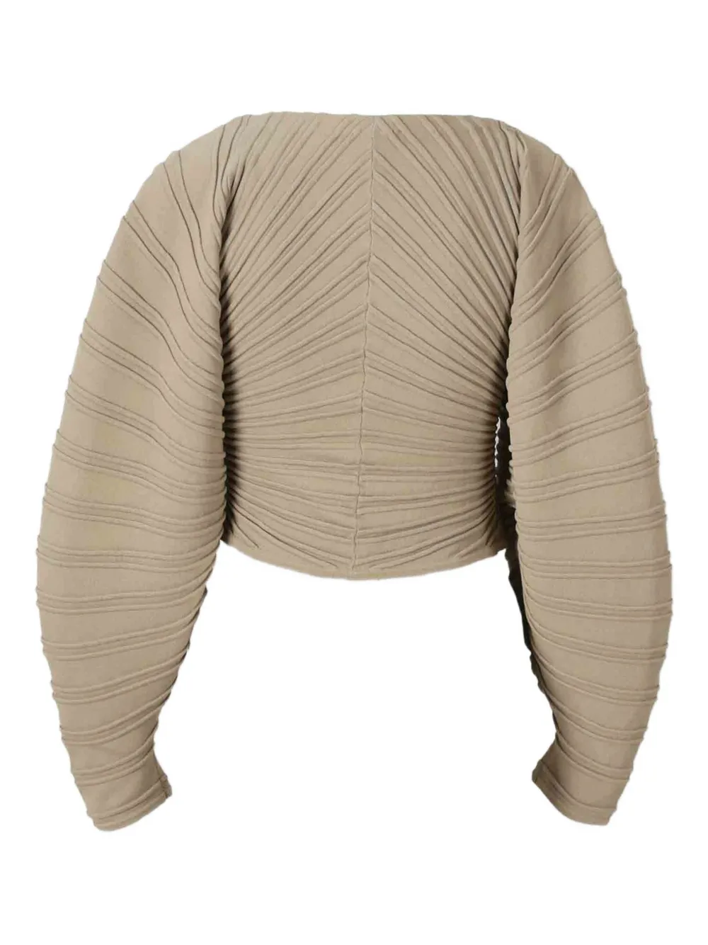 Cult Gaia Ribbed Button-up Cardigan In Brown