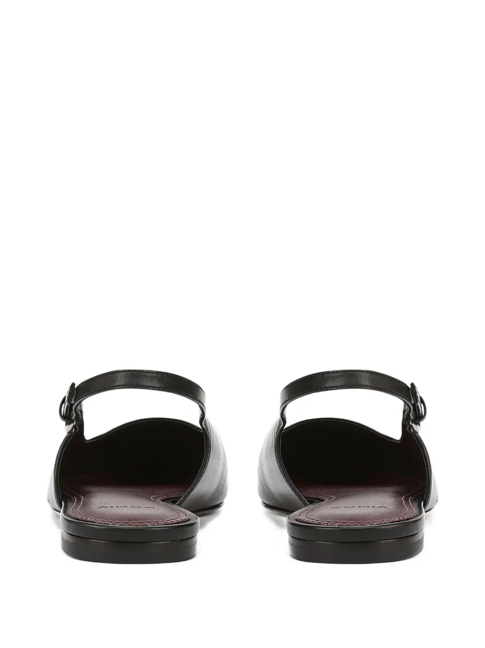Vince Gracy platte slingback pumps met puntige neus Zwart