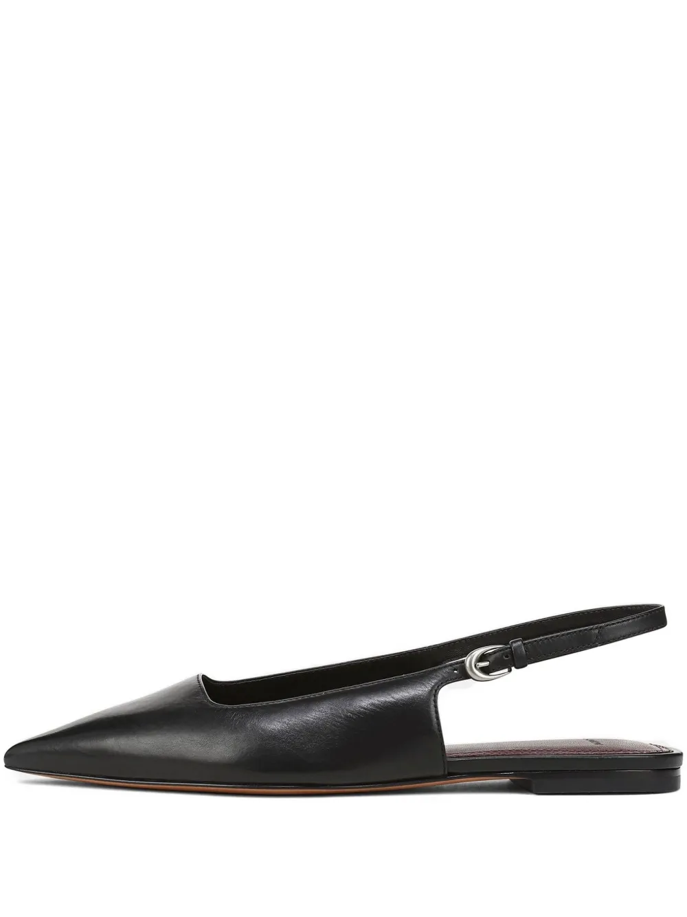 Vince Gracy platte slingback pumps met puntige neus Zwart
