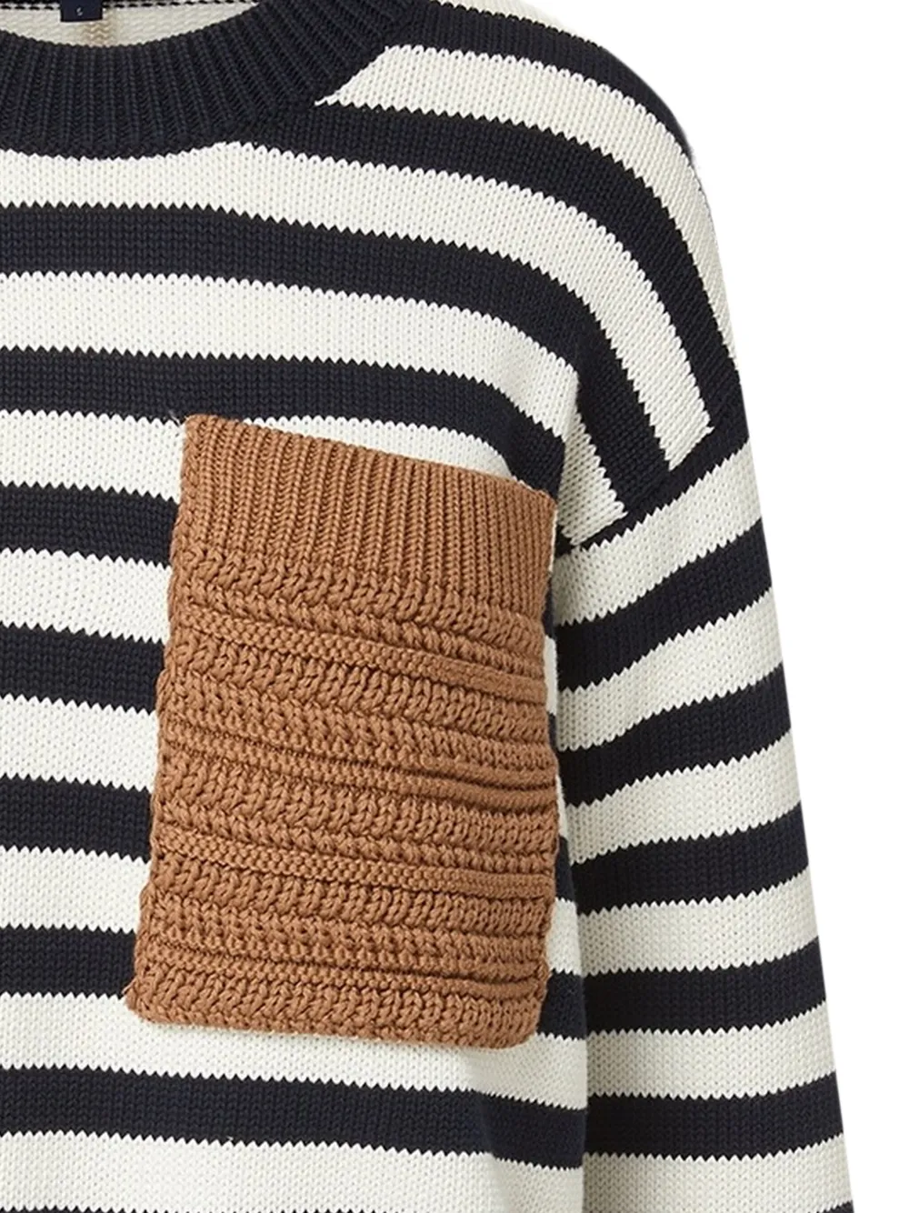 Veronica Beard Emile striped-pattern long-sleeve sweater | Blue | Image 1