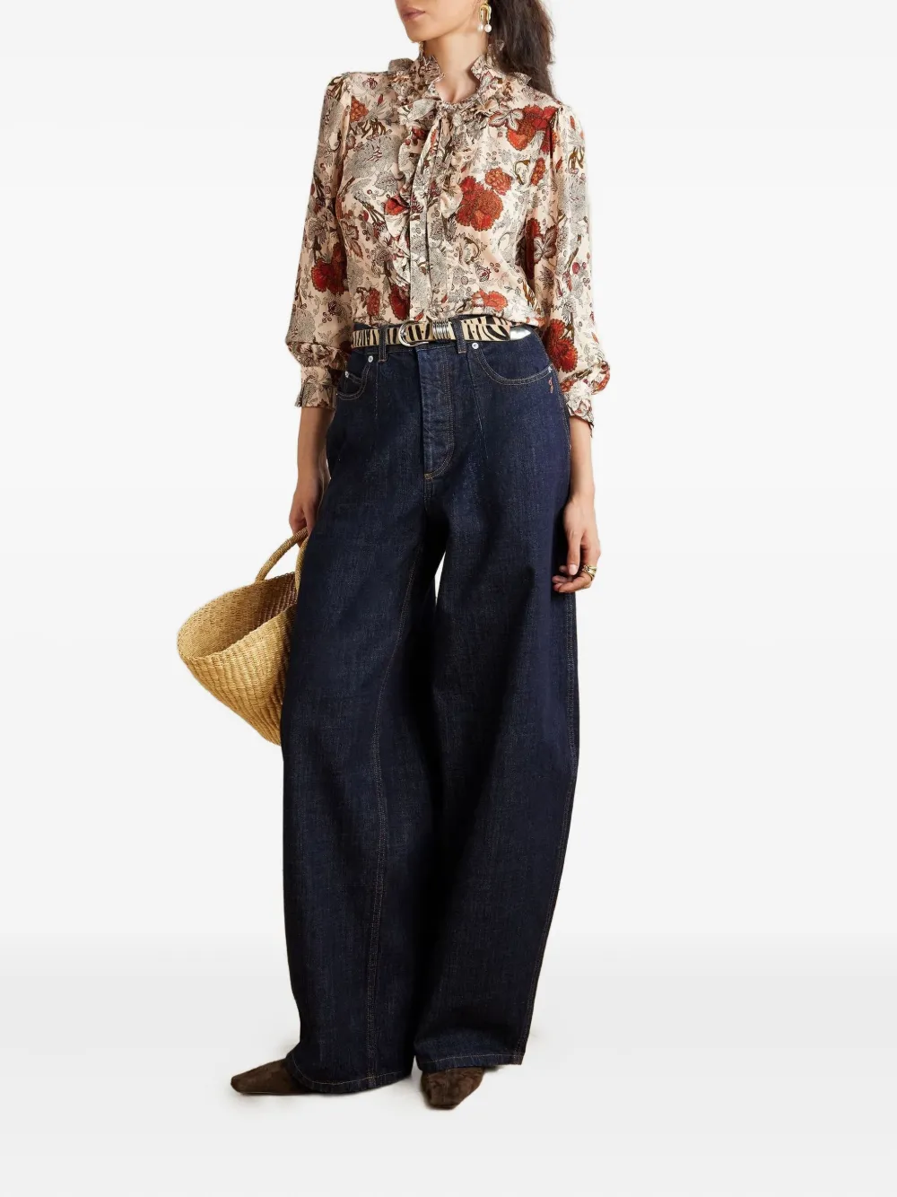 Ulla Johnson Catroux ruffled silk top - Beige