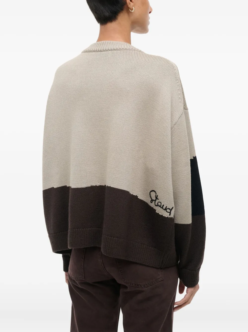 Staud Giada Dropped-shoulder Sweater In Multi
