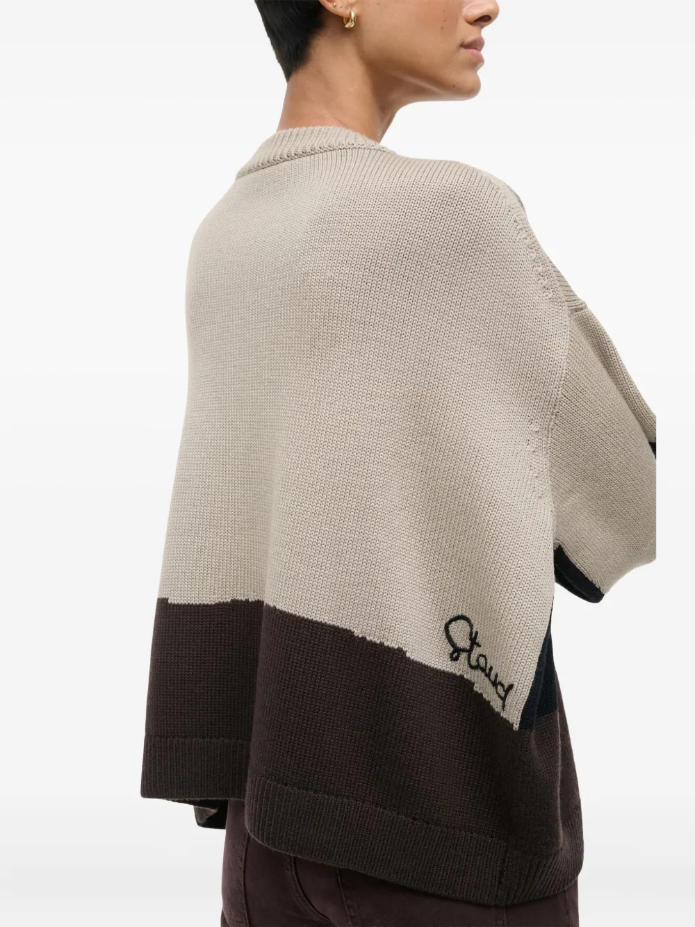 Staud Giada Dropped-shoulder Sweater In Multi