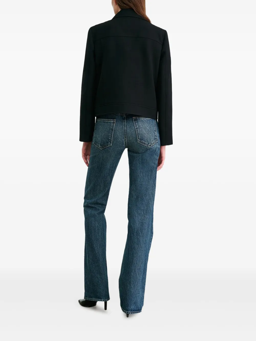 Nili Lotan Georgy jack met revers kraag Zwart