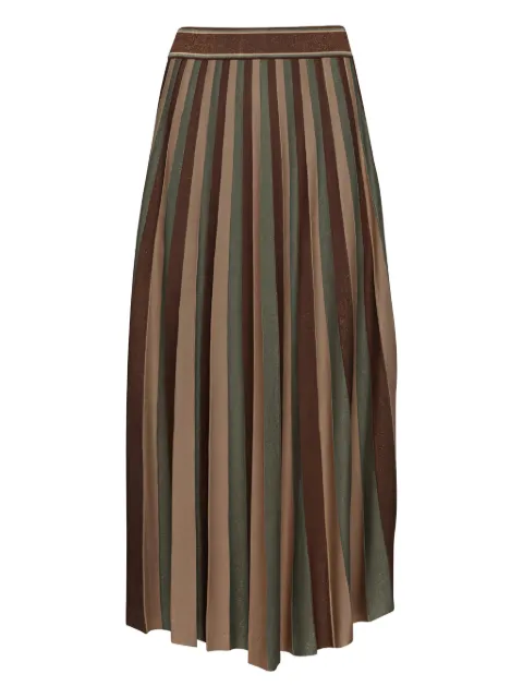 ZIMMERMANN Hypnotic metallic striped midi skirt
