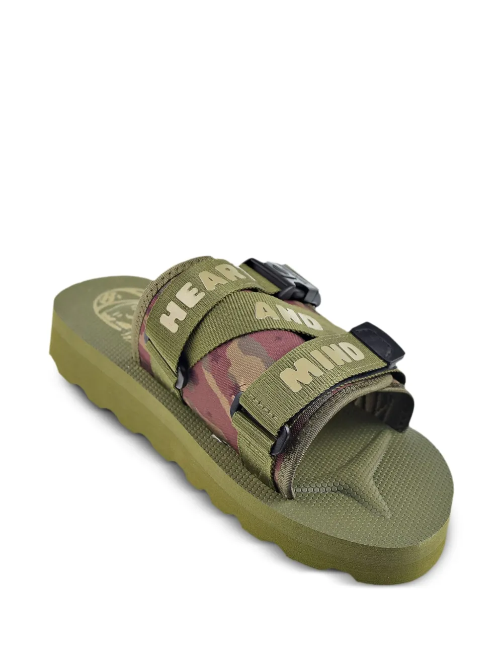 Billionaire Boys Club Eva Walker sandalen met camouflageprint - Groen