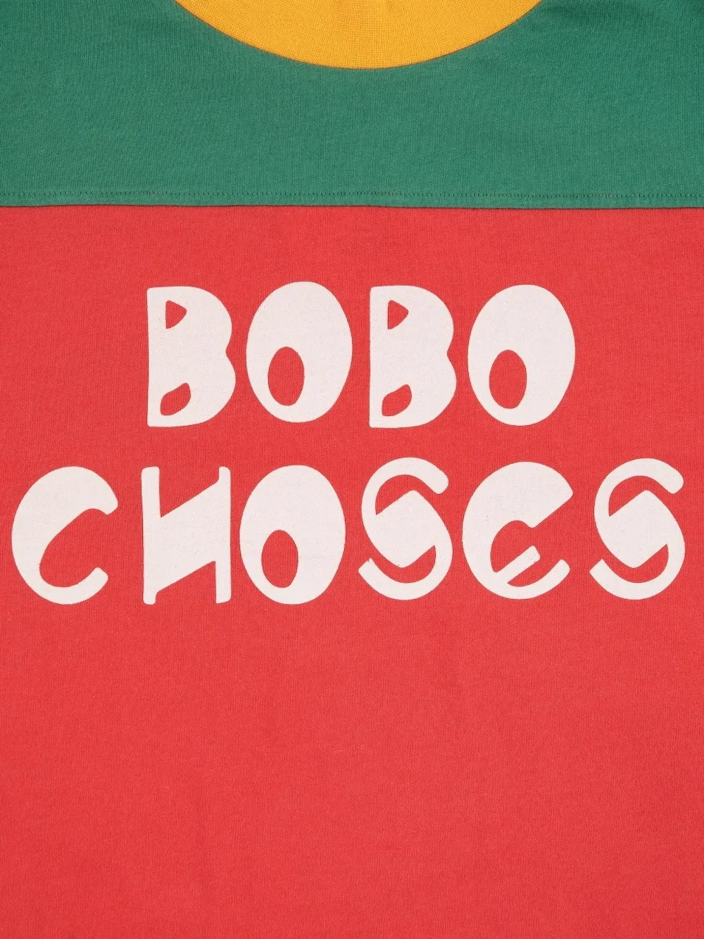 Bobo Choses Logo Colorblocked Cotton T-shirt In Red