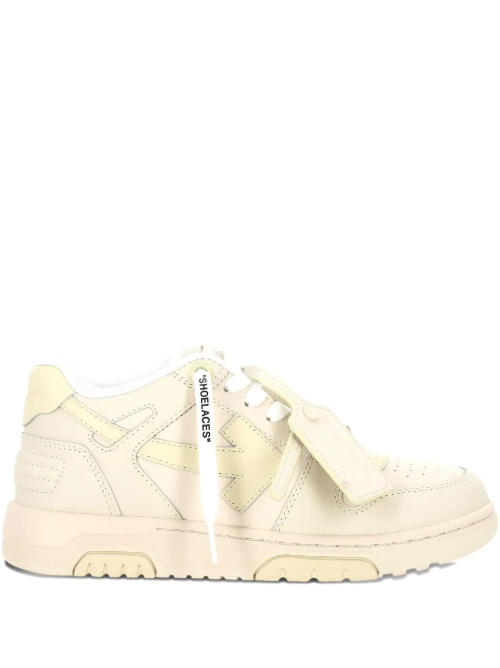Off-White arrow leather sneakers Neutrals