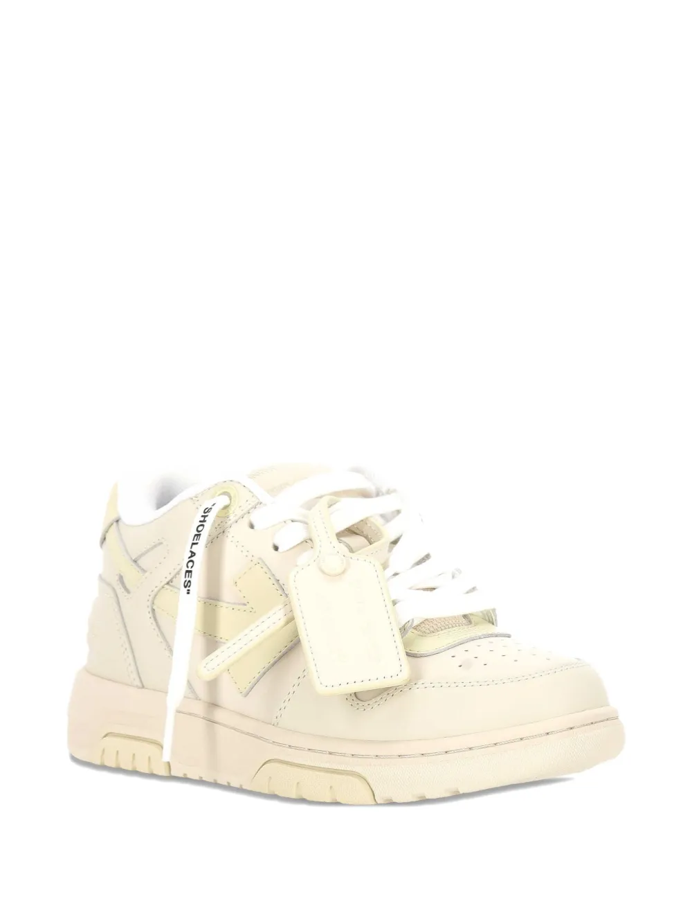 Off-White Arrow leren sneakers - Beige
