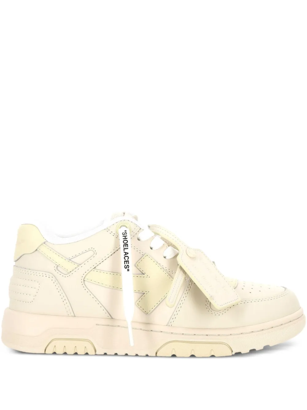 Off-White arrow leather sneakers Neutrals