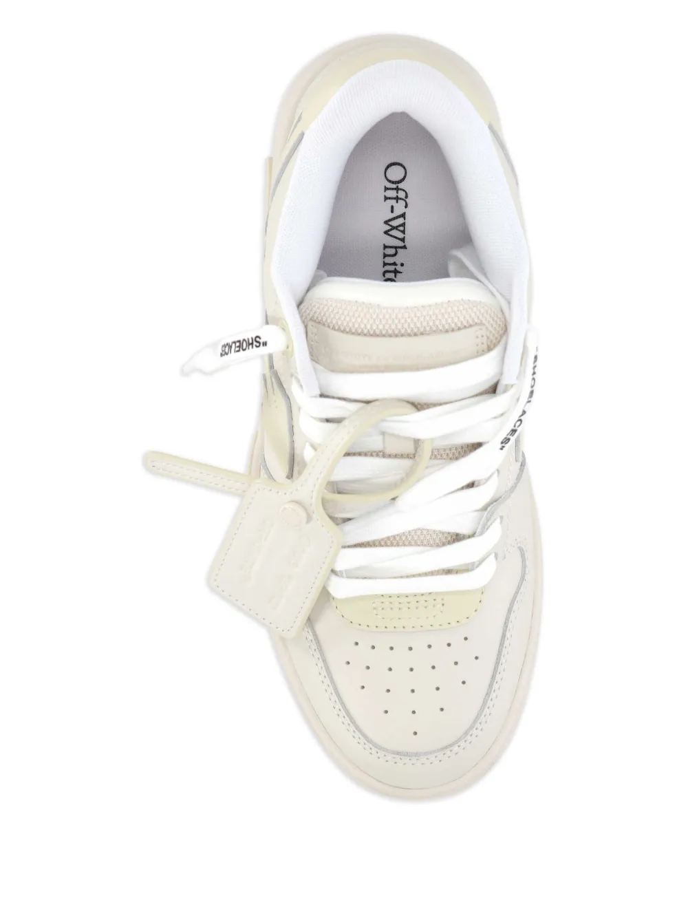 Off-White arrow leather sneakers Neutrals