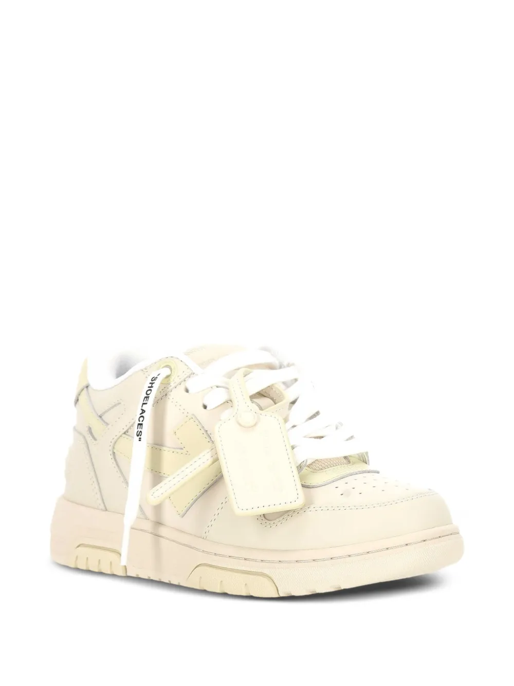 Off-White arrow leather sneakers Neutrals