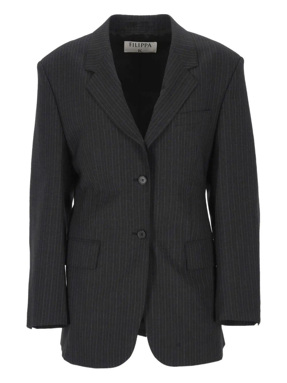 Filippa K pinstripe buttoned jacket | Black | Image 1