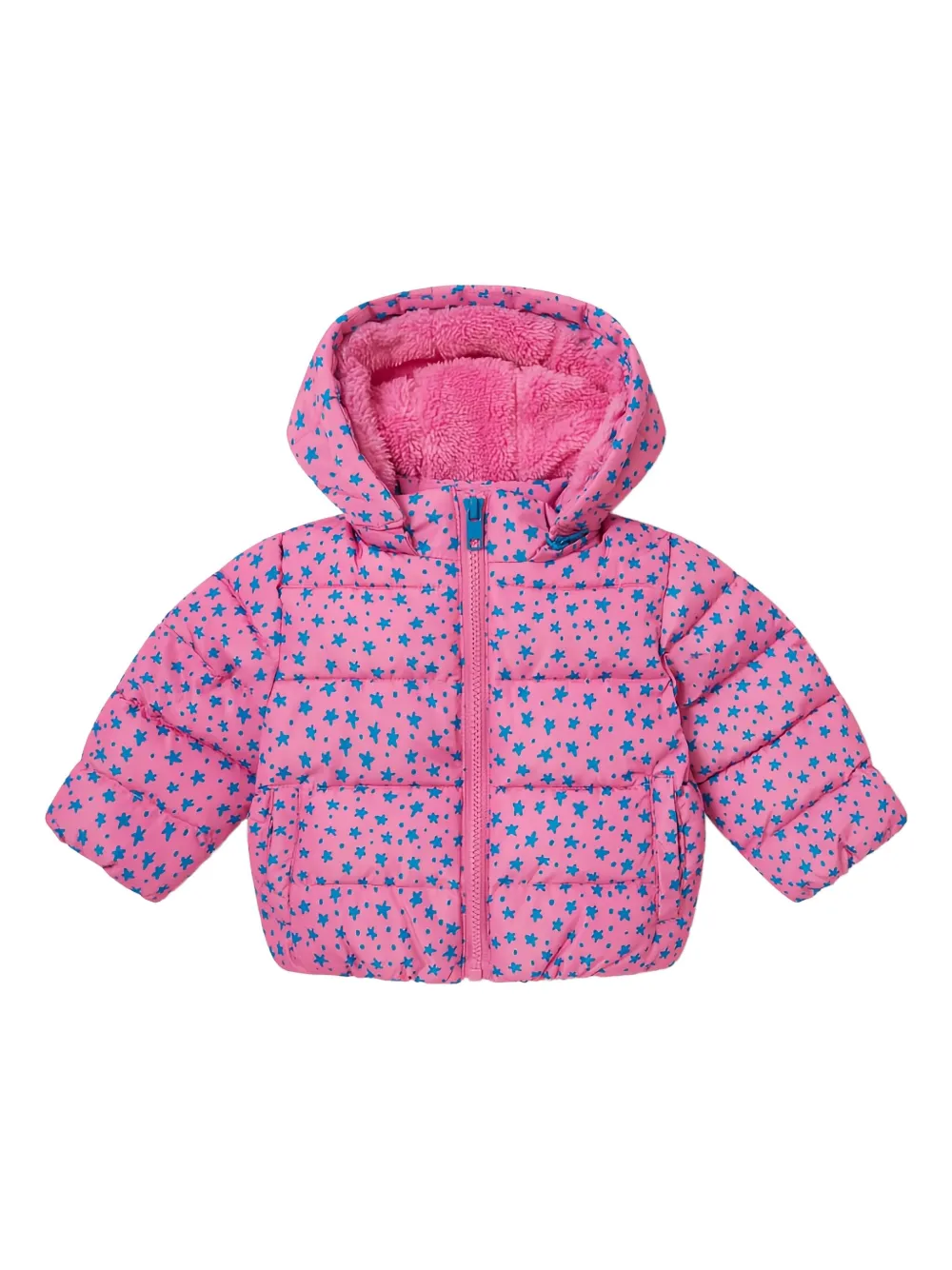 Stella McCartney Kids star-print quilted jacket | Pink | Image 1