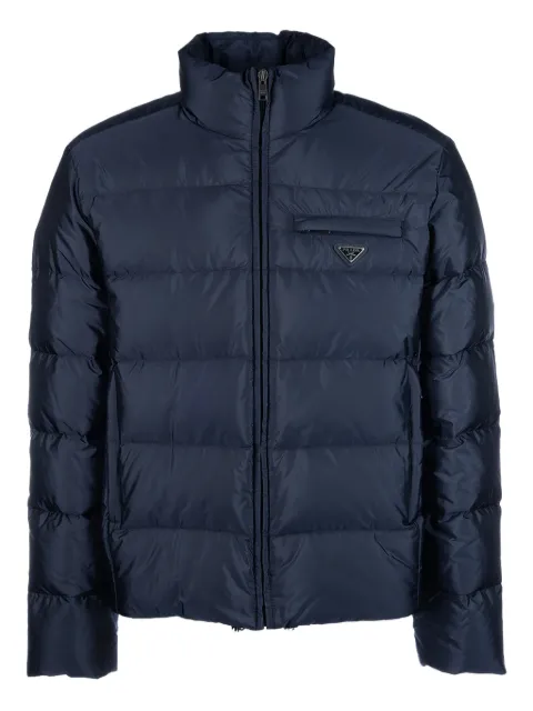 Prada quilted logo-plaque jacket