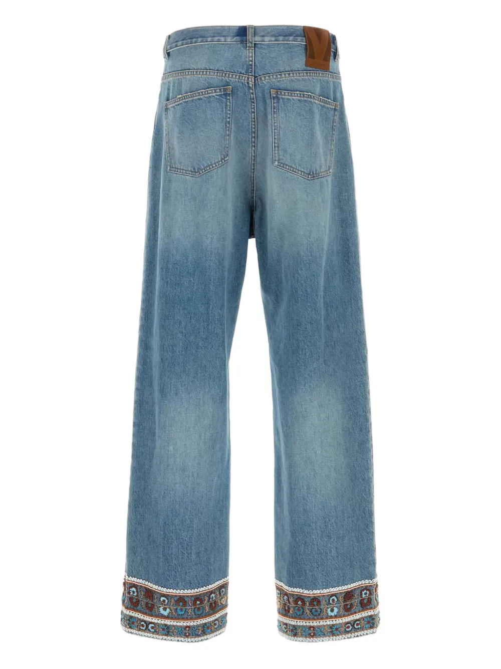 Valentino Garavani Jeans met geborduurde cuffs - Blauw