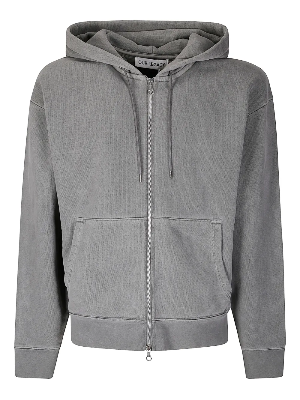 Our Legacy Rascal Cotton Fleece Zip-up Hoodie In Gray