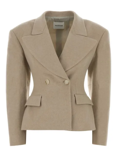 THE ANDAMANE padded-shoulder wool blazer
