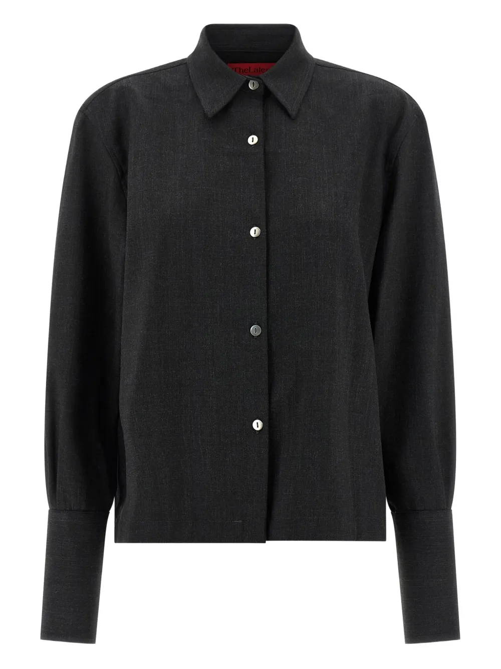 The Latest Black Long-sleeved Shirt With Classic Collar In Gray
