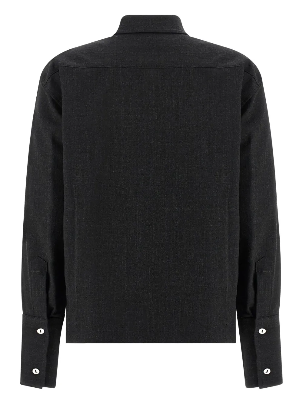 THELATEST Blouse met knoopsluiting en manchetten - Grijs