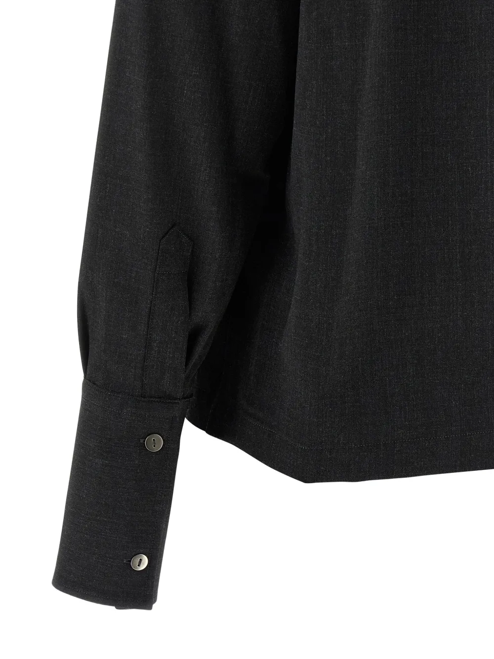 The Latest Black Long-sleeved Shirt With Classic Collar In Gray