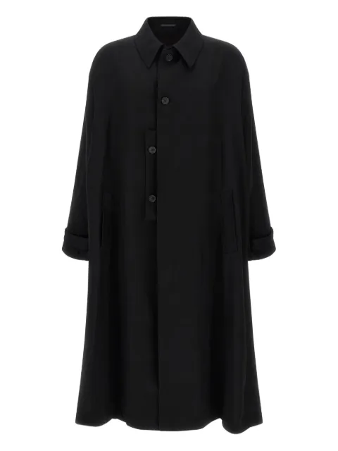 Yohji Yamamoto abrigo de lana con botones