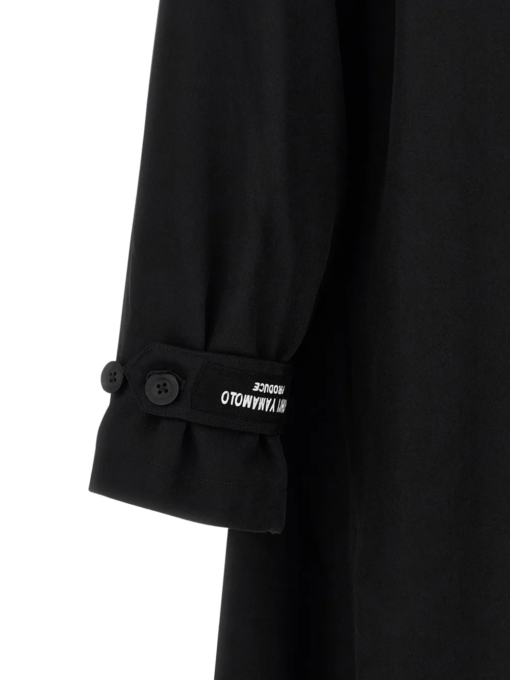 Yohji Yamamoto Light Wool Trench Coat Coats And Trench Coats Black In Black