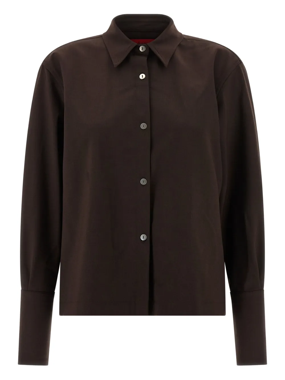 THELATEST cuffed-button long sleeves shirt | Brown | Image 1