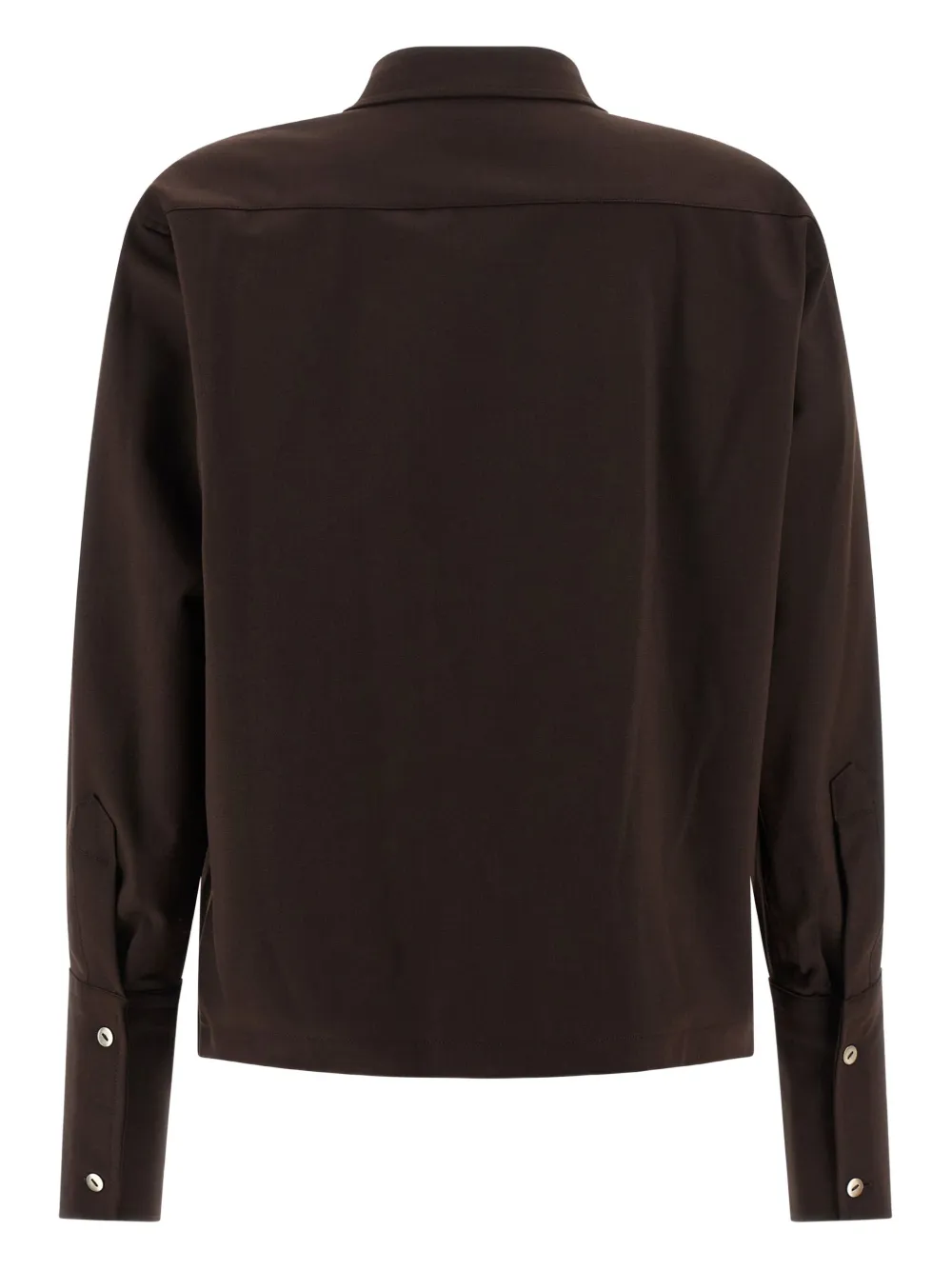 THELATEST Blouse met lange mouwen en knoopmanchetten - Bruin