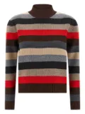 Tory Burch striped-patter wool pullover - Red