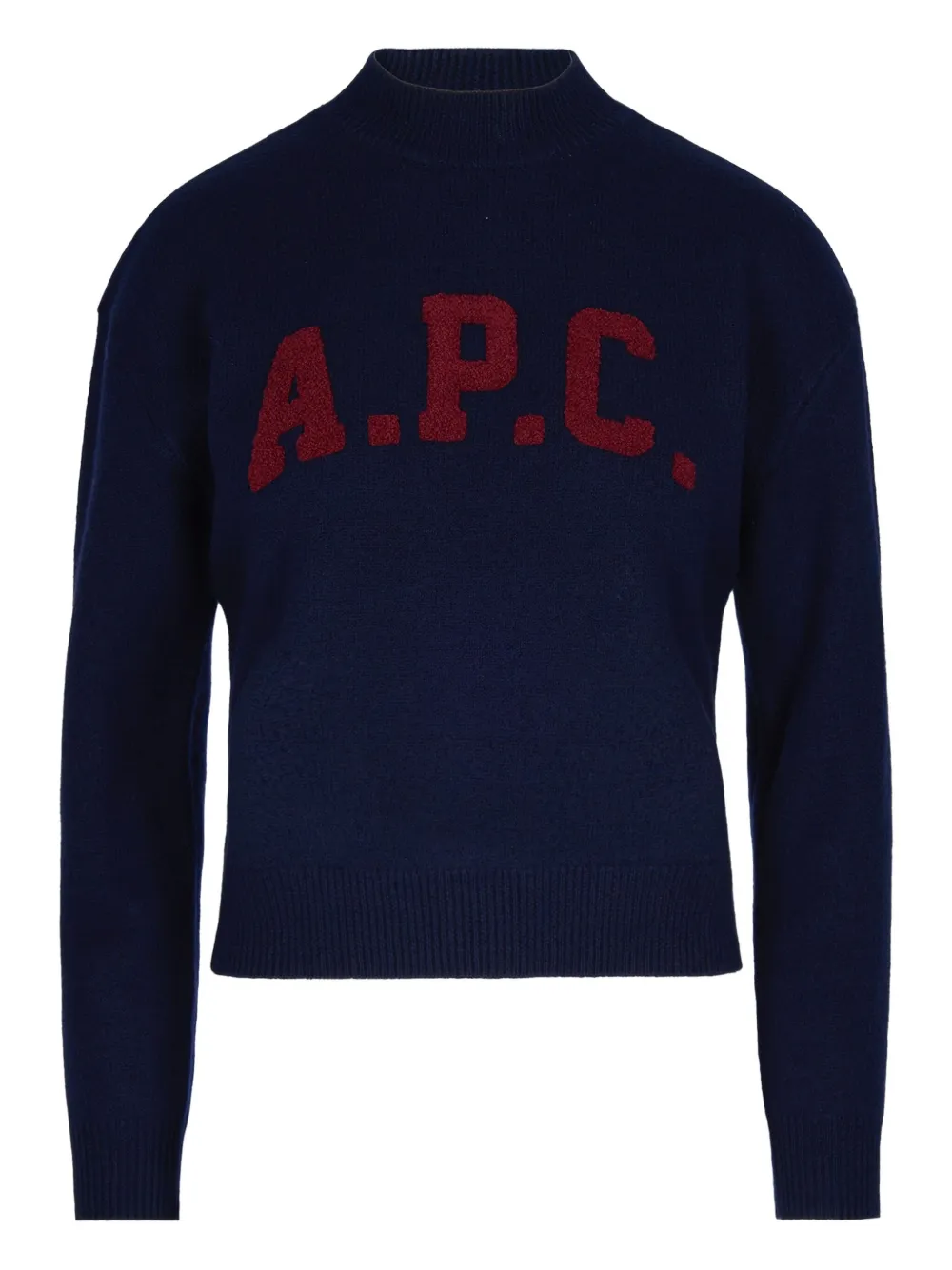 A.P.C. logo-embroidered turtleneck sweater | Blue | Image 1