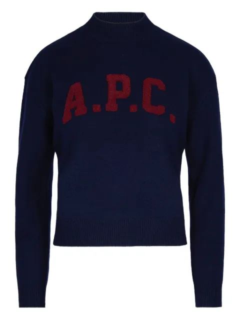 A.P.C. pull à logo brodé