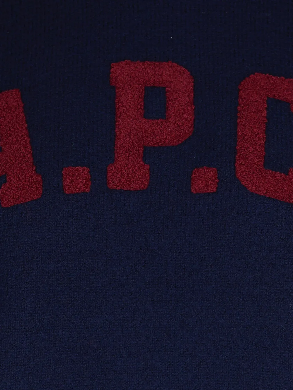 Apc Logo-embroidered Turtleneck Sweater In Blue