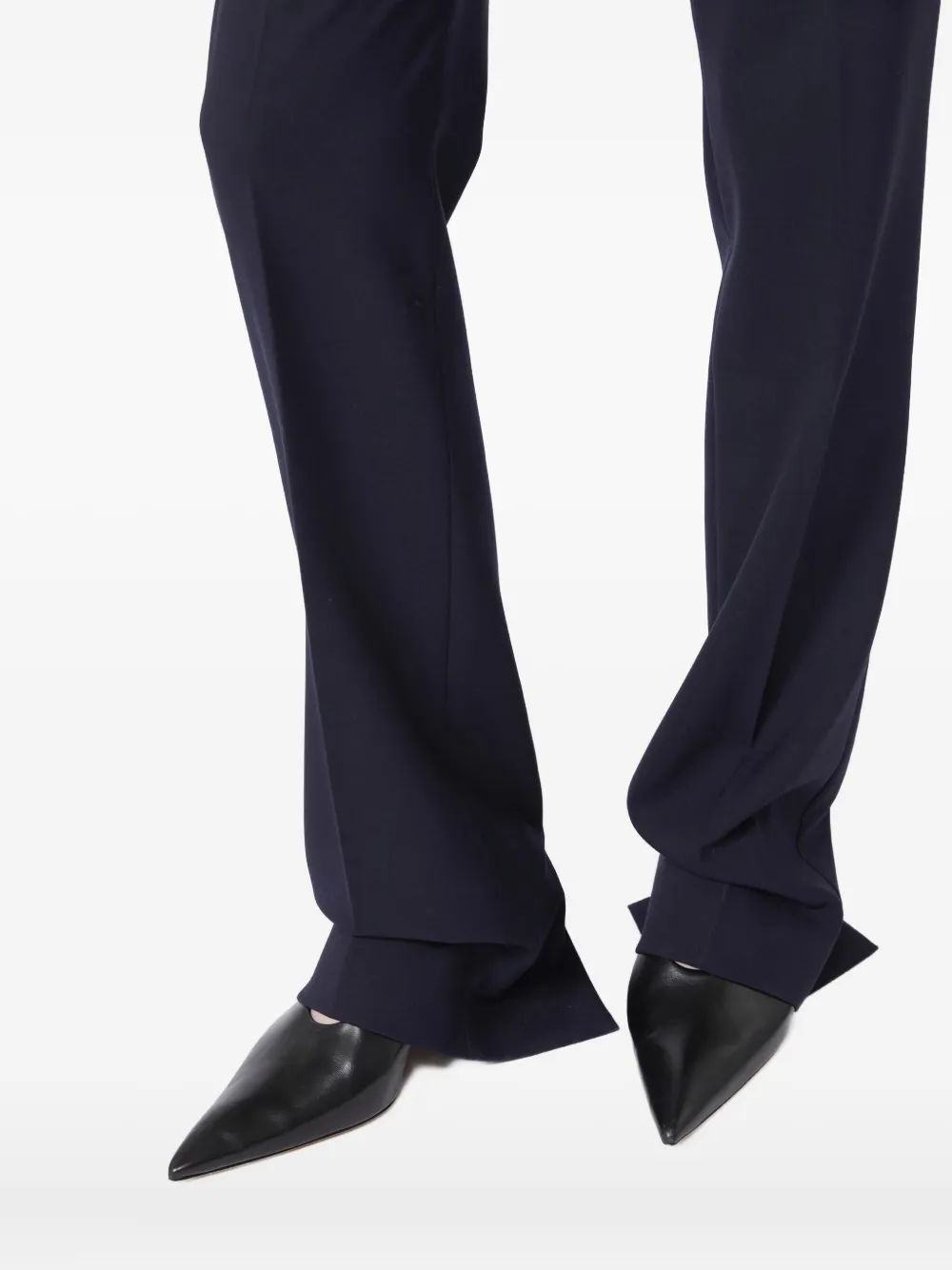 Max Mara Split-hem Trousers In Blue