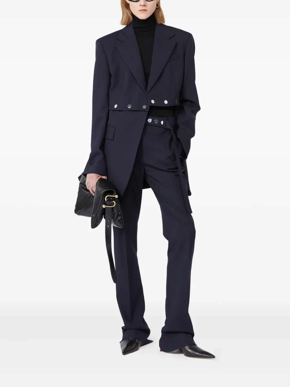 Max Mara split-hem trousers - Blauw