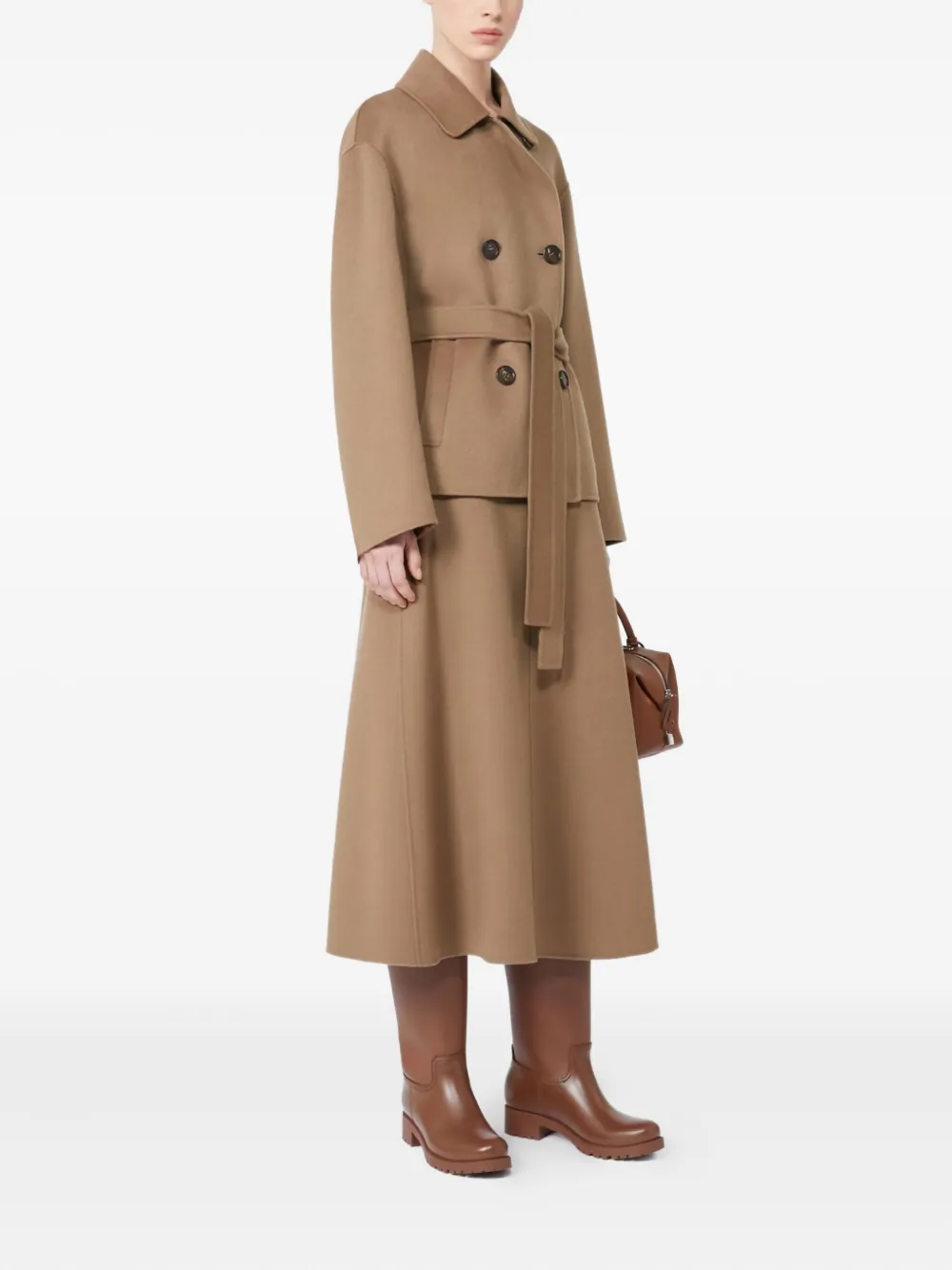 'S Max Mara A-line wool skirt - Bruin