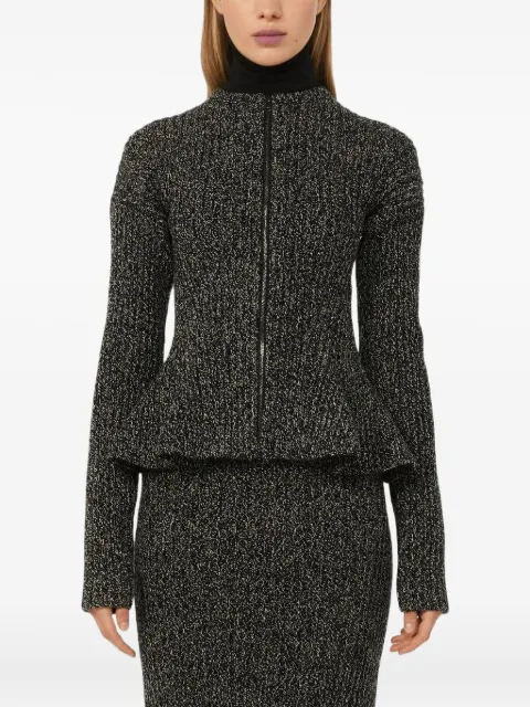Max Mara Kim ribbed-knit peplum cardigan