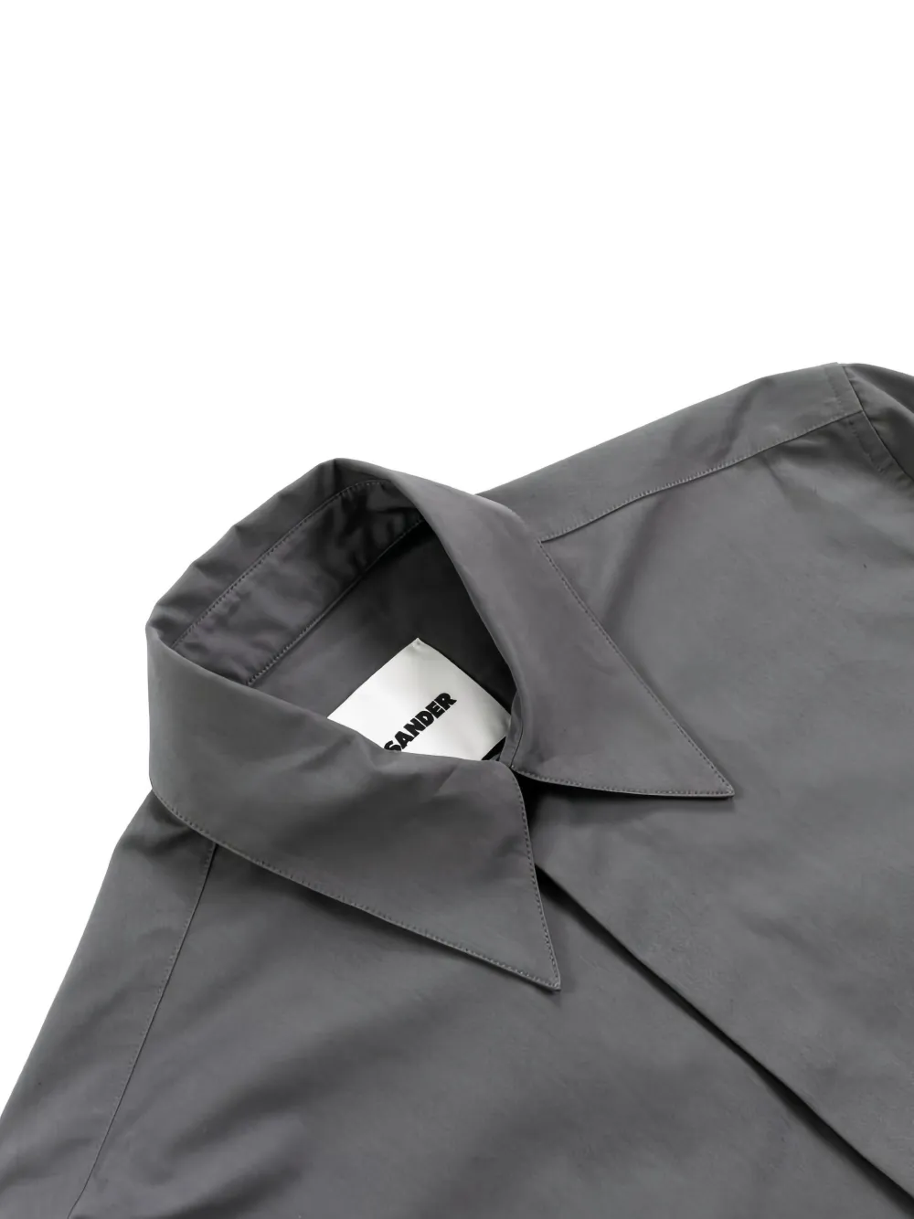 Jil Sander Long-sleeve Cotton Shirt In Gray