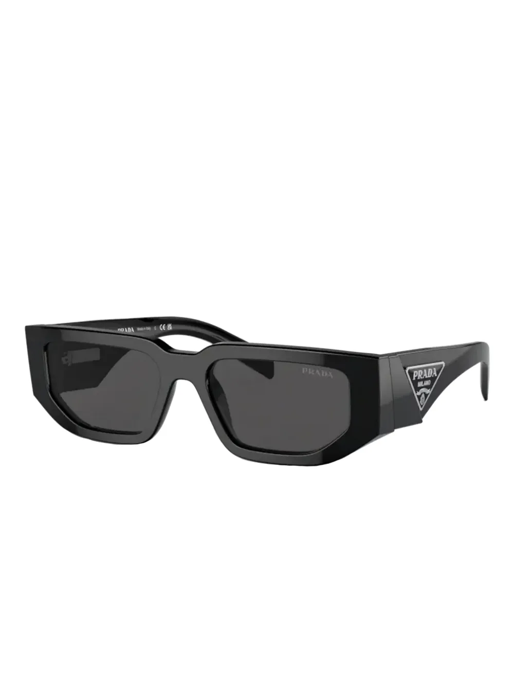 Prada Zonnebril met logodetail - Zwart