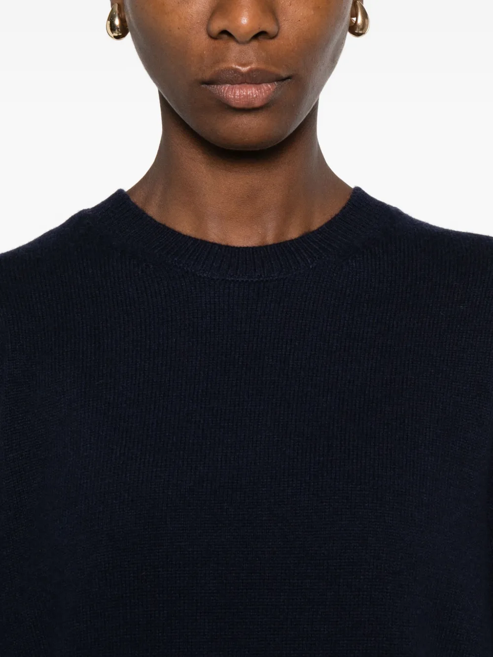 Dunst Navy Blue Wool Crewneck Sweater In Blue