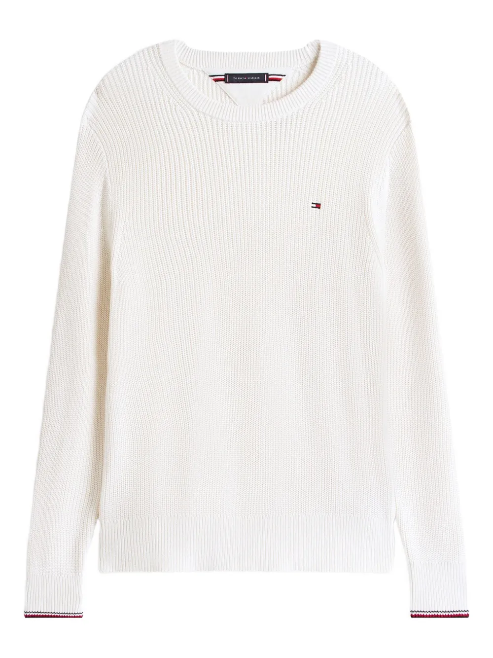 Tommy Hilfiger ribbed-cuff crew-neck sweater | Neutrals | Image 1