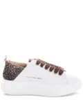 Alexander Smith Wembley rhinestones-embellished platform sneakers - White